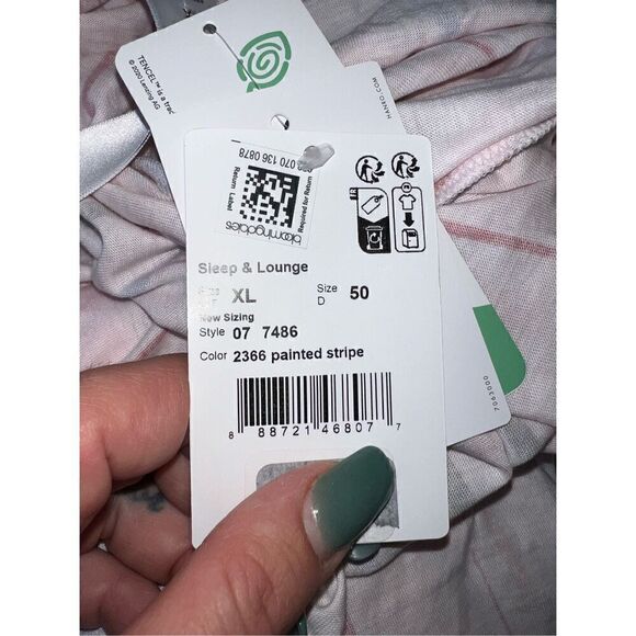 Hanro NWT sleep & lounge Trouser Short Tencel Stripe Size XL - Picture 5 of 5